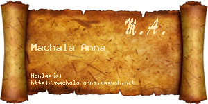 Machala Anna névjegykártya