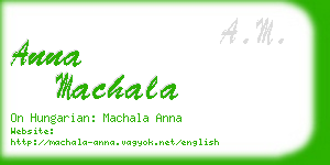 anna machala business card